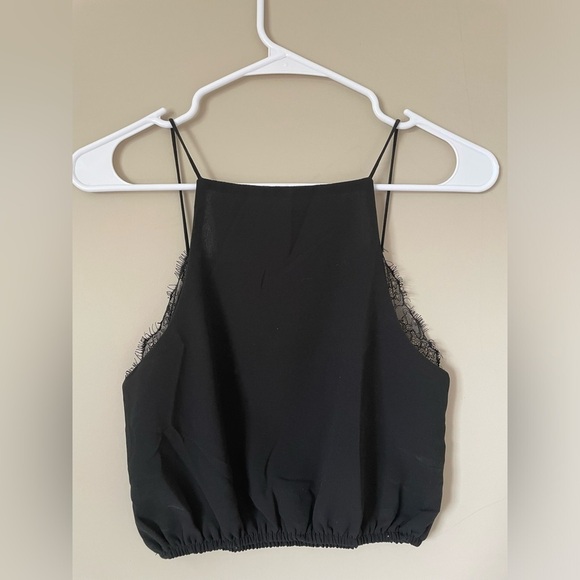 Elegant Black Lace Trim Cami Top size Small NWOT - Picture 4 of 4